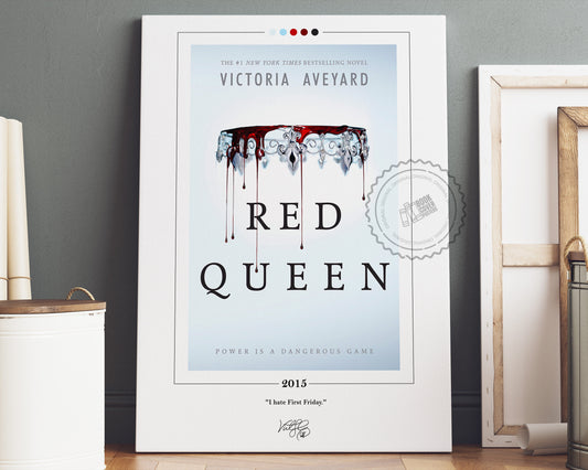 Red Queen Book Cover Poster | Victoria Aveyard, Red Queen Poster, Red Queen Print, Book Posters, Canvas Wall Art, Book Art, Book Lover Gift