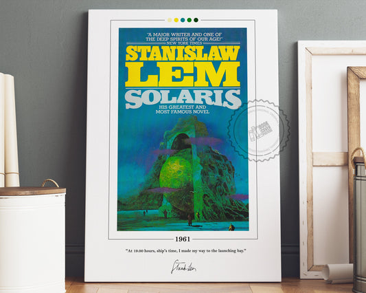 Solaris Book Cover Poster | Stanislaw Lem, Solaris Poster, Solaris Print, Book Posters, Book Art, Canvas Wall Art, Book Lover Gift