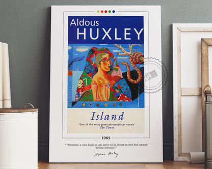 Island Book Cover Poster | Aldous Huxley, Island Poster, Island  Print, Book Posters, Book Print, Canvas Wall Art, Book Art, Book Lover Gift