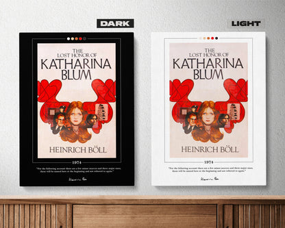 The Lost Honour of Katharina Blum Book Cover Poster | Heinrich Böll, The Lost Honour of Katharina Blum Poster, Book Posters, Book Lover Gift