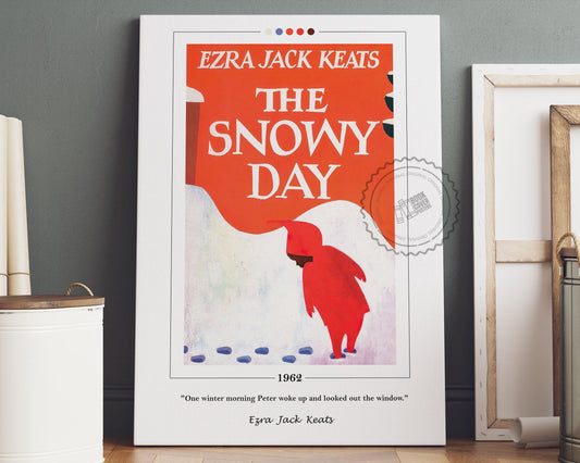 The Snowy Day Book Cover Poster | Ezra Jack Keats, The Snowy Day Poster, The Snowy Day Print, Book Posters, Canvas Wall Art, Book Lover Gift