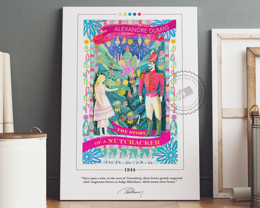 The Story of a Nutcracker Book Cover Poster | Alexandre Dumas, The Story of a Nutcracker Poster, Book Posters, Book Art, Book Lover Gift