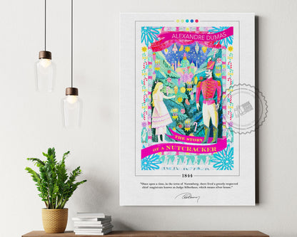 The Story of a Nutcracker Book Cover Poster | Alexandre Dumas, The Story of a Nutcracker Poster, Book Posters, Book Art, Book Lover Gift