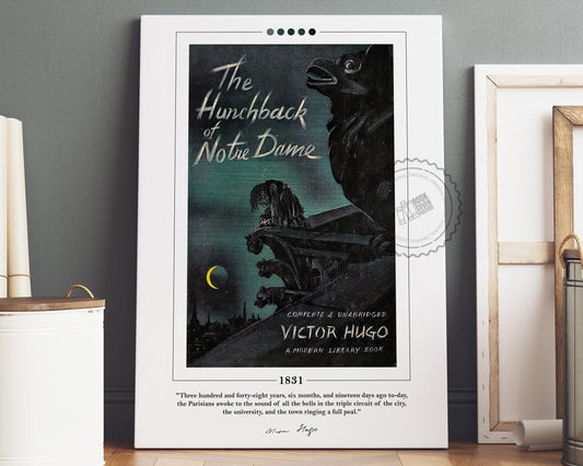 The Hunchback of Notre Dame Book Cover Poster | Victor Hugo, The Hunchback of Notre Dame Poster, Book Posters, Book Art, Book Lover Gift