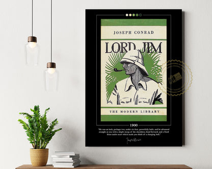 Lord Jim Book Cover Poster | Joseph Conrad, Lord Jim Poster, Lord Jim Print, Book Posters, Book Art, Canvas Wall Art, Book Lover Gift