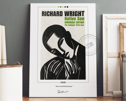Native Son Book Cover Poster | Richard Wright, Native Son Poster, Native Son Print, Book Posters, Canvas Wall Art, Book Art, Book Lover Gift