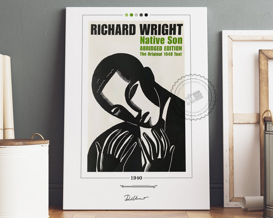 Native Son Book Cover Poster | Richard Wright, Native Son Poster, Native Son Print, Book Posters, Canvas Wall Art, Book Art, Book Lover Gift