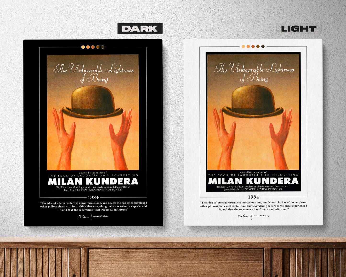 The Unbearable Lightness of Being Book Cover Poster | Milan Kundera, The Unbearable Lightness of Being Poster, Book Posters, Book Lover Gift