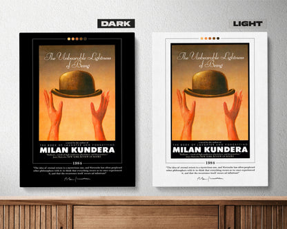 The Unbearable Lightness of Being Book Cover Poster | Milan Kundera, The Unbearable Lightness of Being Poster, Book Posters, Book Lover Gift