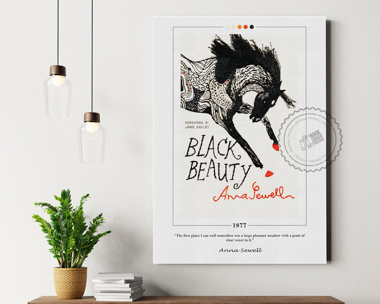 Black Beauty Book Cover Poster | Anna Sewell, Black Beauty Poster, Black Beauty Print, Book Posters, Canvas Wall Art, Book Lover Gift