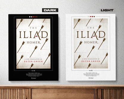 Iliad Book Cover Poster | Homer, Iliad Poster, Iliad Print, Book Posters, Book Prints, Book Art, Canvas Wall Art, Book Lover Gift