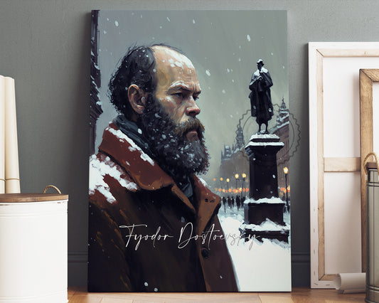 Fyodor Dostoevsky Poster Canvas | Fyodor Dostoevsky Canvas Wall Art, Fyodor Dostoevsky Print, Book Posters, Book Art, Book Lover Gift
