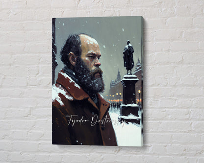 Fyodor Dostoevsky Poster Canvas | Fyodor Dostoevsky Canvas Wall Art, Fyodor Dostoevsky Print, Book Posters, Book Art, Book Lover Gift