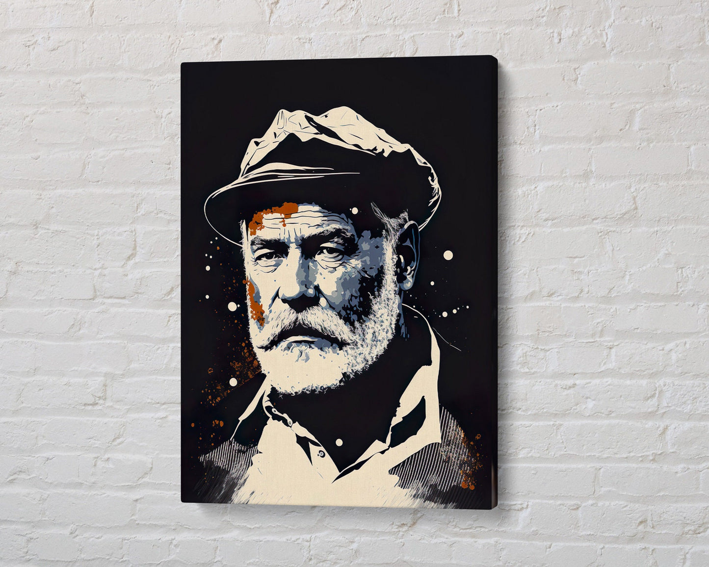 Ernest Hemingway Poster Canvas | Ernest Hemingway Canvas Wall Art, Ernest Hemingway Print, Book Posters, Book Art, Book Lover Gift