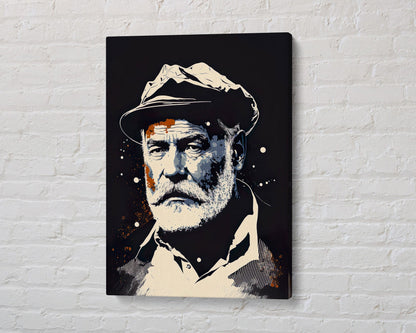 Ernest Hemingway Poster Canvas | Ernest Hemingway Canvas Wall Art, Ernest Hemingway Print, Book Posters, Book Art, Book Lover Gift