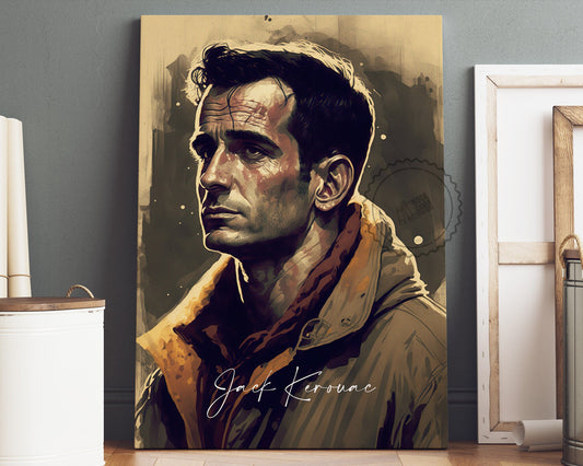 Jack Kerouac Poster Canvas | Jack Kerouac Canvas Wall Art, Jack Kerouac Print, Book Posters, Book Art, Book Lover Gift