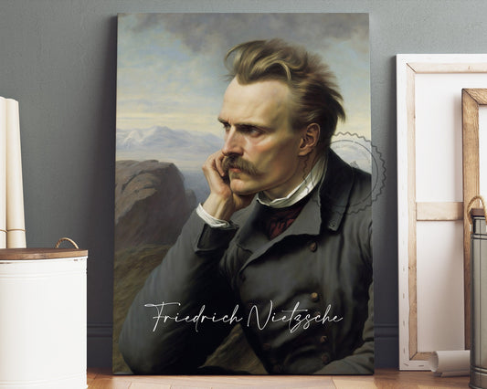 Friedrich Nietzsche Poster Canvas | Friedrich Nietzsche Canvas Wall Art, Friedrich Nietzsche Print, Book Posters, Book Art, Book Lover Gift