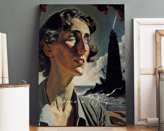 Virginia Woolf Poster Canvas | Virginia Woolf Canvas Wall Art, Virginia Woolf Print, Book Posters, Book Art, Book Lover Gift