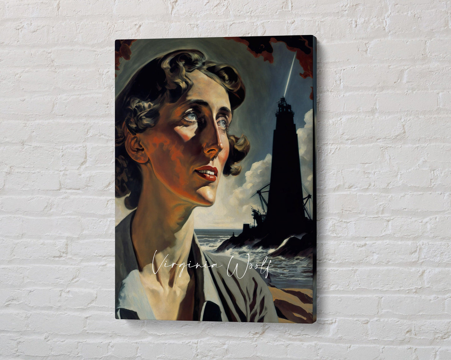Virginia Woolf Poster Canvas | Virginia Woolf Canvas Wall Art, Virginia Woolf Print, Book Posters, Book Art, Book Lover Gift