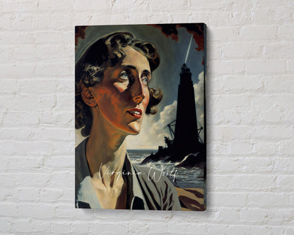 Virginia Woolf Poster Canvas | Virginia Woolf Canvas Wall Art, Virginia Woolf Print, Book Posters, Book Art, Book Lover Gift