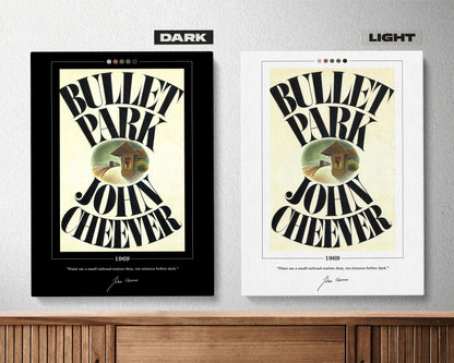 Bullet Park Book Cover Poster | John Cheever, Bullet Park Poster, Bullet Park Print, Book Posters, Canvas Wall Art, Book Lover Gift