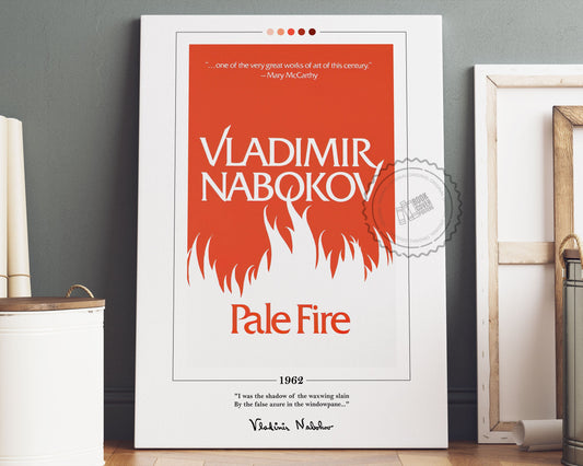 Pale Fire Book Cover Poster | Vladimir Nabokov, Pale Fire Poster, Pale Fire Print, Book Posters, Canvas Wall Art, Book Art, Book Lover Gift