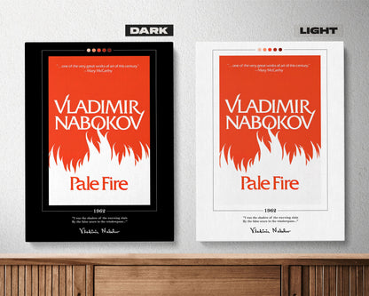 Pale Fire Book Cover Poster | Vladimir Nabokov, Pale Fire Poster, Pale Fire Print, Book Posters, Canvas Wall Art, Book Art, Book Lover Gift