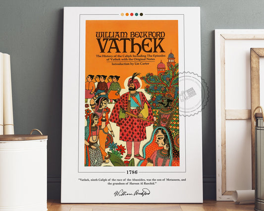 Vathek Book Cover Poster | William Beckford, Vathek Poster, Vathek Print, Book Posters, Book Art, Canvas Wall Art, Book Lover Gift