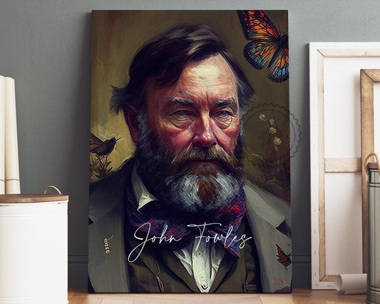John Fowles Poster Canvas | John Fowles Canvas Wall Art, John Fowles Print, Book Posters, Book Art, Book Lover Gift