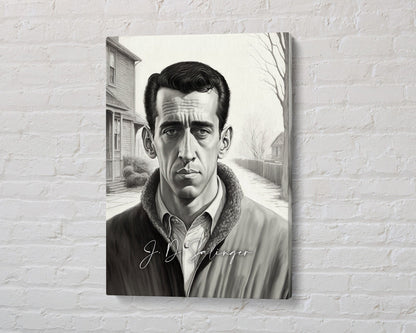 J. D. Salinger Poster Canvas | J. D. Salinger Canvas Wall Art, J. D. Salinger Print, Book Posters, Book Art, Book Lover Gift