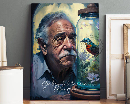 Gabriel Garcia Marquez Poster Canvas | Marquez Canvas Wall Art, Gabriel Garcia Marquez Print, Book Posters, Book Art, Book Lover Gift