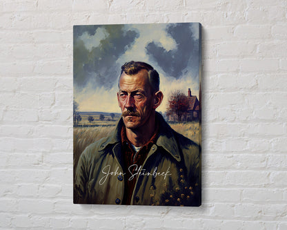 John Steinbeck Poster Canvas | John Steinbeck Canvas Wall Art, John Steinbeck Print, Book Posters, Book Art, Book Lover Gift