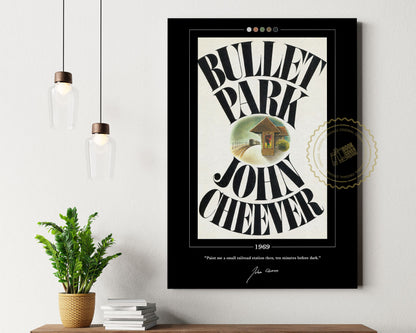 Bullet Park Book Cover Poster | John Cheever, Bullet Park Poster, Bullet Park Print, Book Posters, Canvas Wall Art, Book Lover Gift