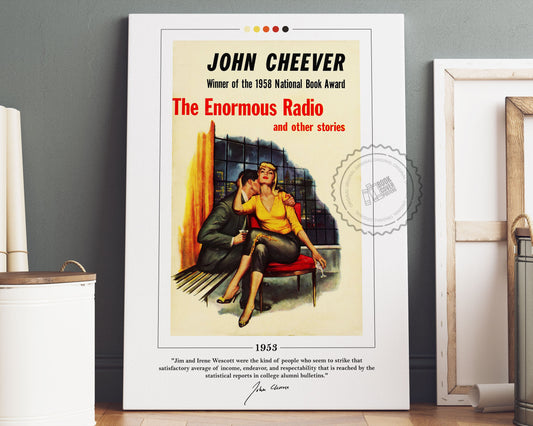 The Enormous Radio Book Cover Poster | John Cheever, Enormous Radio Poster, Enormous Radio Print, Book Posters, Book Art, Canvas Wall Art