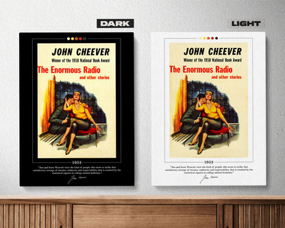The Enormous Radio Book Cover Poster | John Cheever, Enormous Radio Poster, Enormous Radio Print, Book Posters, Book Art, Canvas Wall Art