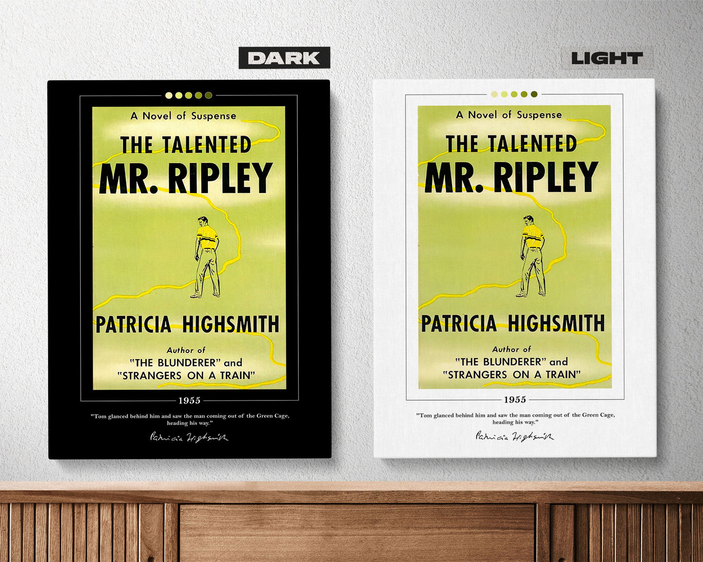 The Talented Mr Ripley Book Cover Poster | Patricia Highsmith, Talented Mr Ripley Poster, Book Posters, Book Art, Book Lover Gift