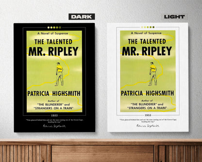 The Talented Mr Ripley Book Cover Poster | Patricia Highsmith, Talented Mr Ripley Poster, Book Posters, Book Art, Book Lover Gift
