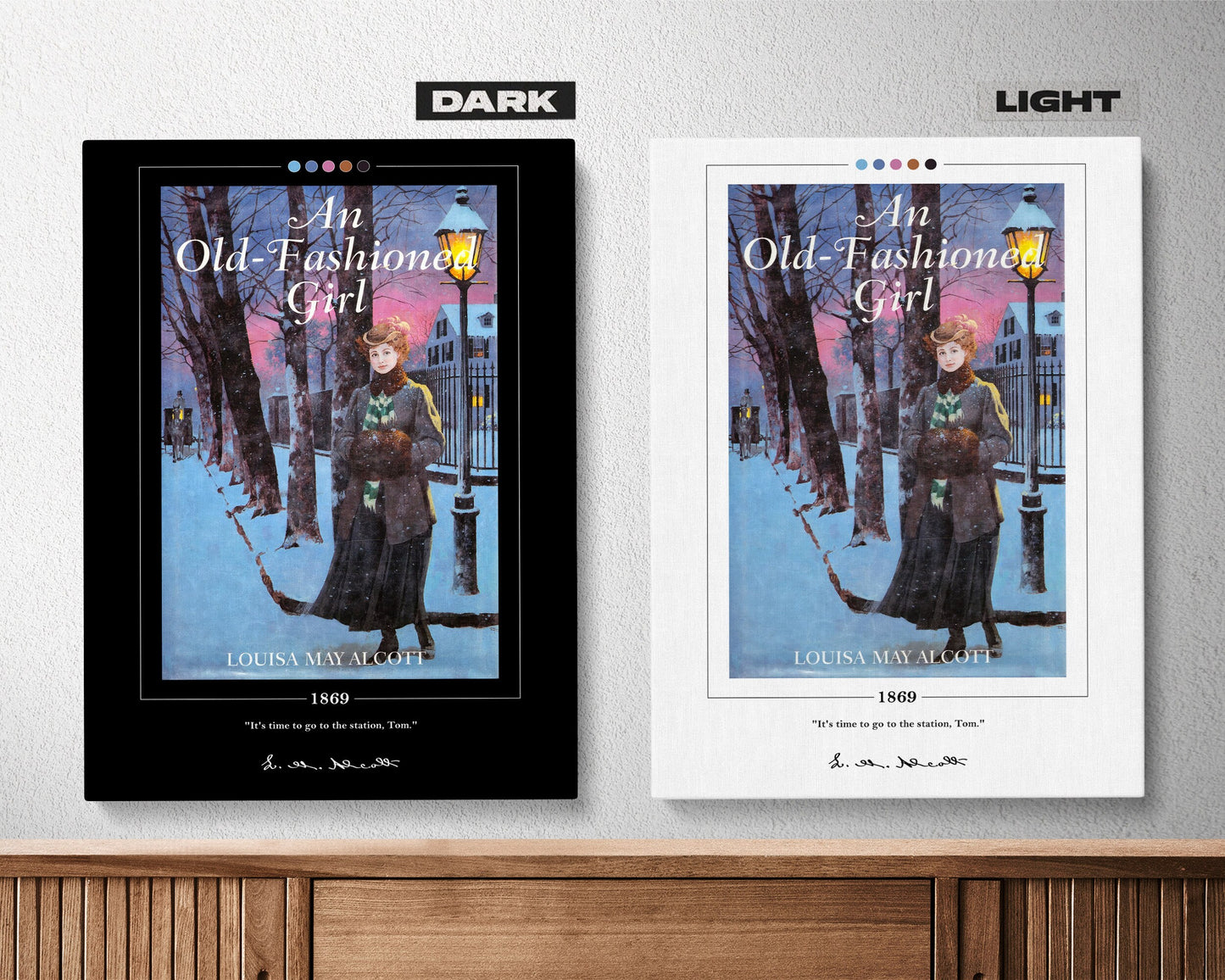 An Old Fashioned Girl Book Cover Poster | Louisa May Alcott, An Old Fashioned Girl Poster, Book Posters, Canvas Wall Art, Book Lover Gift