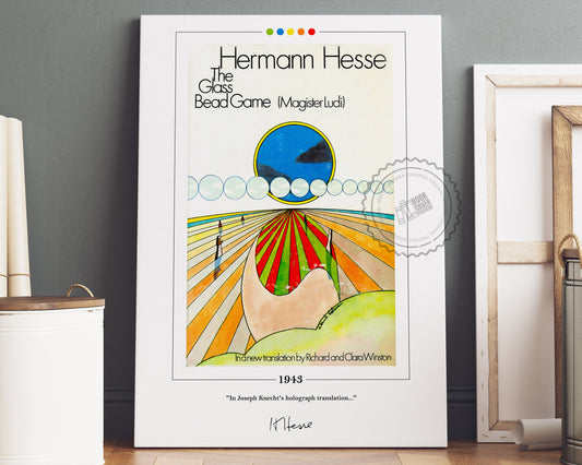 The Glass Bead Game Book Cover Poster | Hermann Hesse, The Glass Bead Game Poster, Book Posters, Book Art, Canvas Wall Art, Book Lover Gift