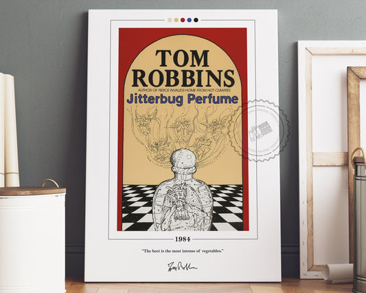 Jitterbug Perfume Book Cover Poster | Tom Robbins, Jitterbug Perfume Poster, Jitterbug Perfume Print, Book Poster, Book Art, Book Lover Gift