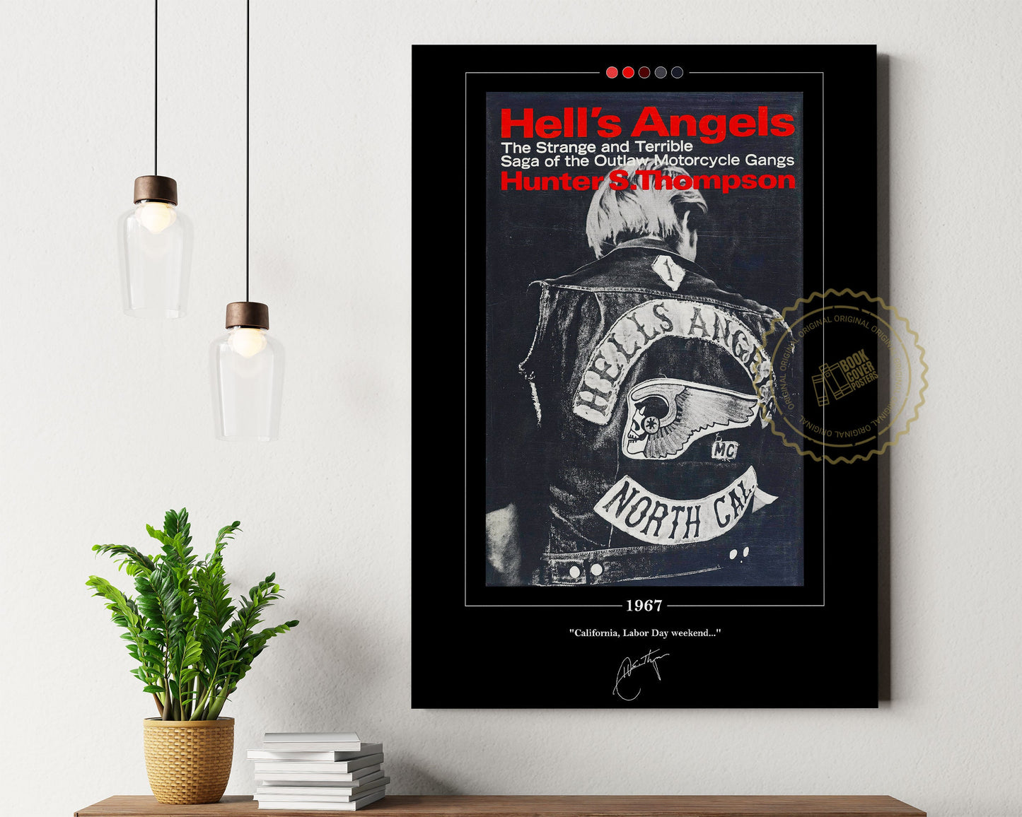 Hell's Angels Book Cover Poster | Hunter S. Thompson, Hell's Angels Poster, Hell's Angels Print, Book Posters, Book Art, Book Lover Gift