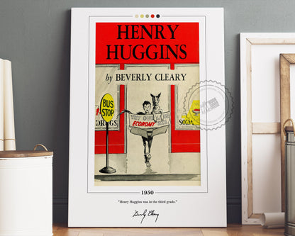 Henry Huggins Book Cover Poster | Beverly Cleary, Henry Huggins Poster, Henry Huggins Print, Book Posters, Canvas Wall Art, Book Lover Gift