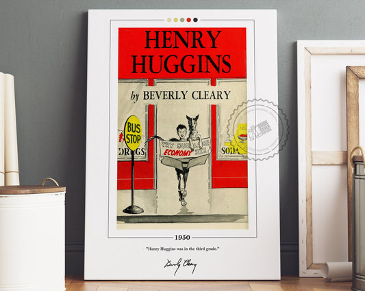 Henry Huggins Book Cover Poster | Beverly Cleary, Henry Huggins Poster, Henry Huggins Print, Book Posters, Canvas Wall Art, Book Lover Gift