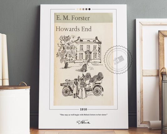 Howards End Book Cover Poster | E. M. Forster, Howards End Poster, Howards End Print, Book Posters, Canvas Wall Art, Book Lover Gift