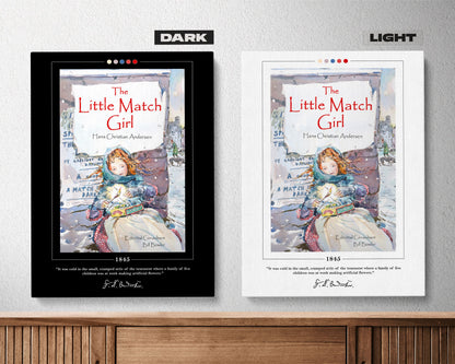 The Little Match Girl Book Cover Poster | Hans Christian Andersen, The Little Match Girl Poster, Book Posters, Book Art, Book Lover Gift