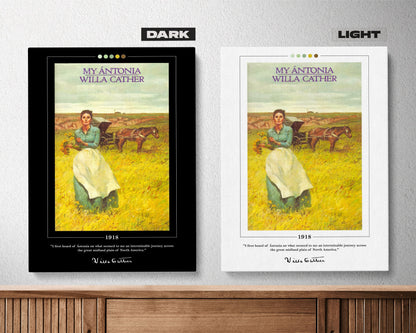My Antonia Book Cover Poster | Willa Cather, My Antonia Poster, My Antonia Print, Book Posters, Canvas Wall Art, Book Art, Book Lover Gift