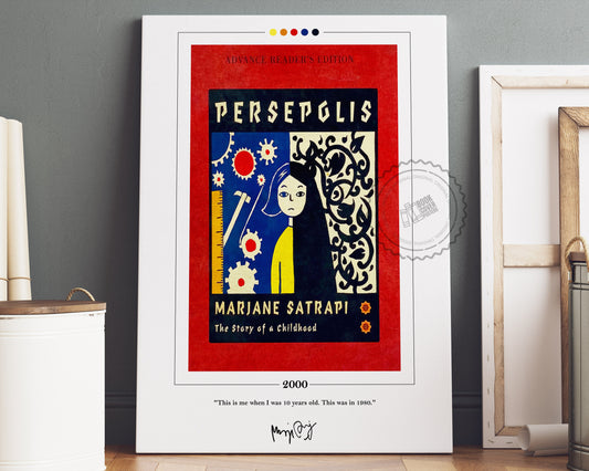 Persepolis Book Cover Poster | Marjane Satrapi, Persepolis Poster, Persepolis Print, Book Posters, Canvas Wall Art, Book Lover Gift