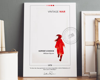 Sophie's Choice Book Cover Poster | William Styron, Sophie's Choice Poster, Book Posters, Canvas Wall Art, Book Art, Book Lover Gift