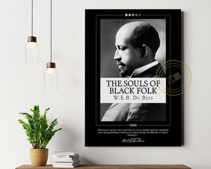 The Souls of Black Folk Book Cover Poster | W. E. B. Du Bois, The Souls of Black Folk Poster, Book Posters, Canvas Wall Art, Book Lover Gift