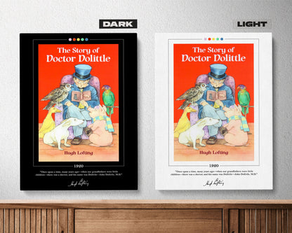 The Story of Doctor Dolittle Book Cover Poster | Hugh Lofting, The Story of Doctor Dolittle Poster, Book Posters, Book Art, Book Lover Gift